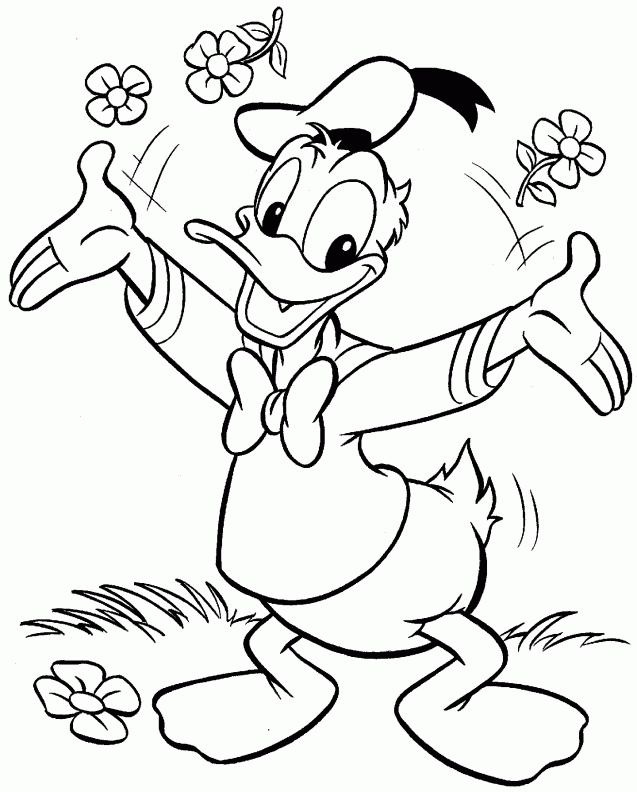Cool Donald Duck 5 Coloring Page