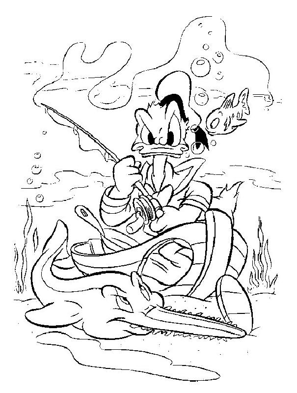Donald Duck 8 Cool Coloring Page