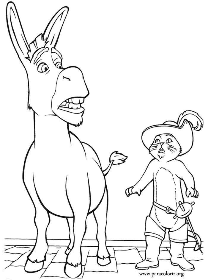 Cool Donkey 11 Coloring Page