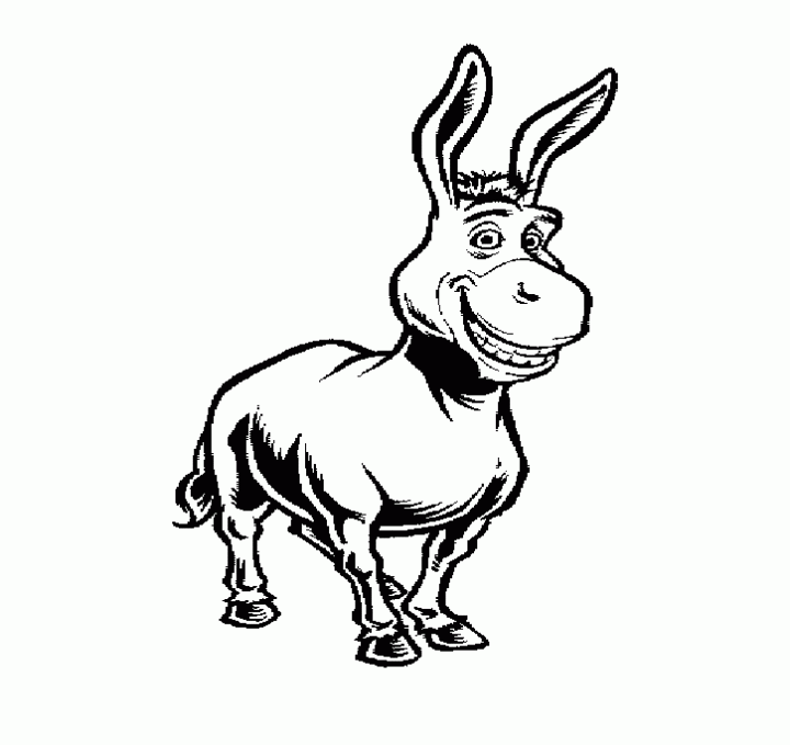 Donkey 16 Cool Coloring Page