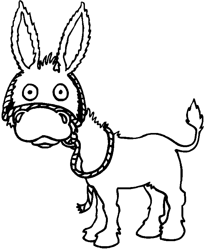 Donkey 17 For Kids Coloring Page