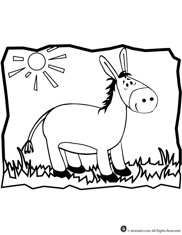 Donkey 5 For Kids Coloring Page