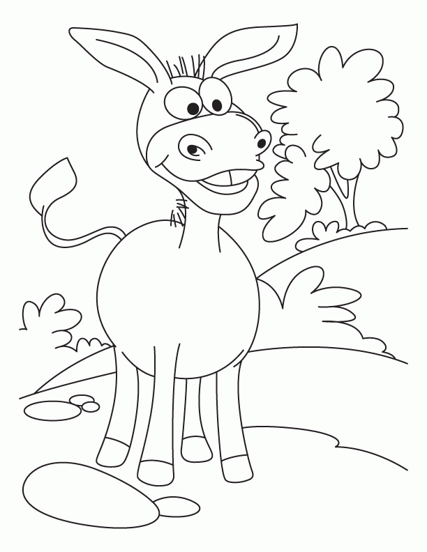 Cool Donkey 7 Coloring Page