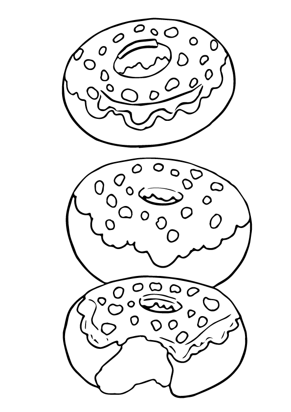 Donut 11 Cool Coloring Page