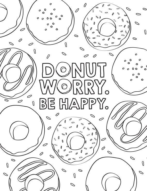 Donut 2 For Kids Coloring Page
