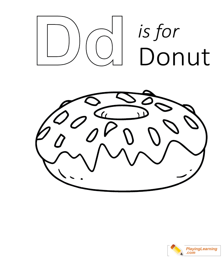 Cool Donut 20 Coloring Page