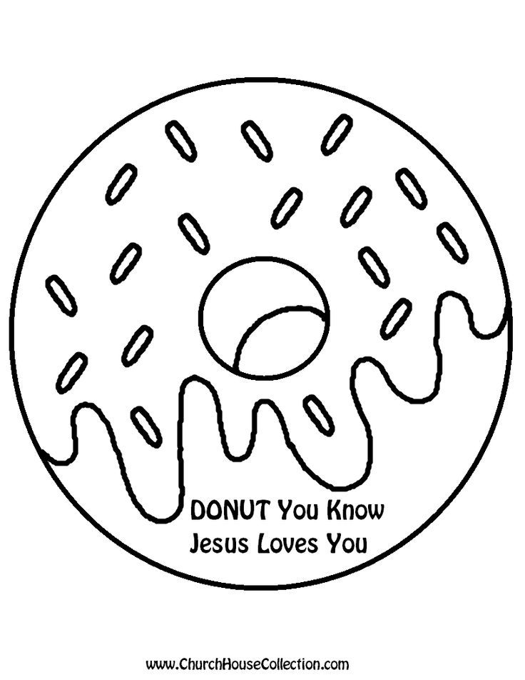 Donut 3 Cool Coloring Page