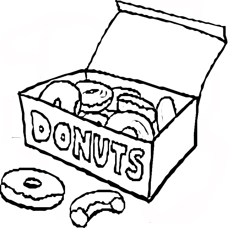 Donut 32 Cool Coloring Page