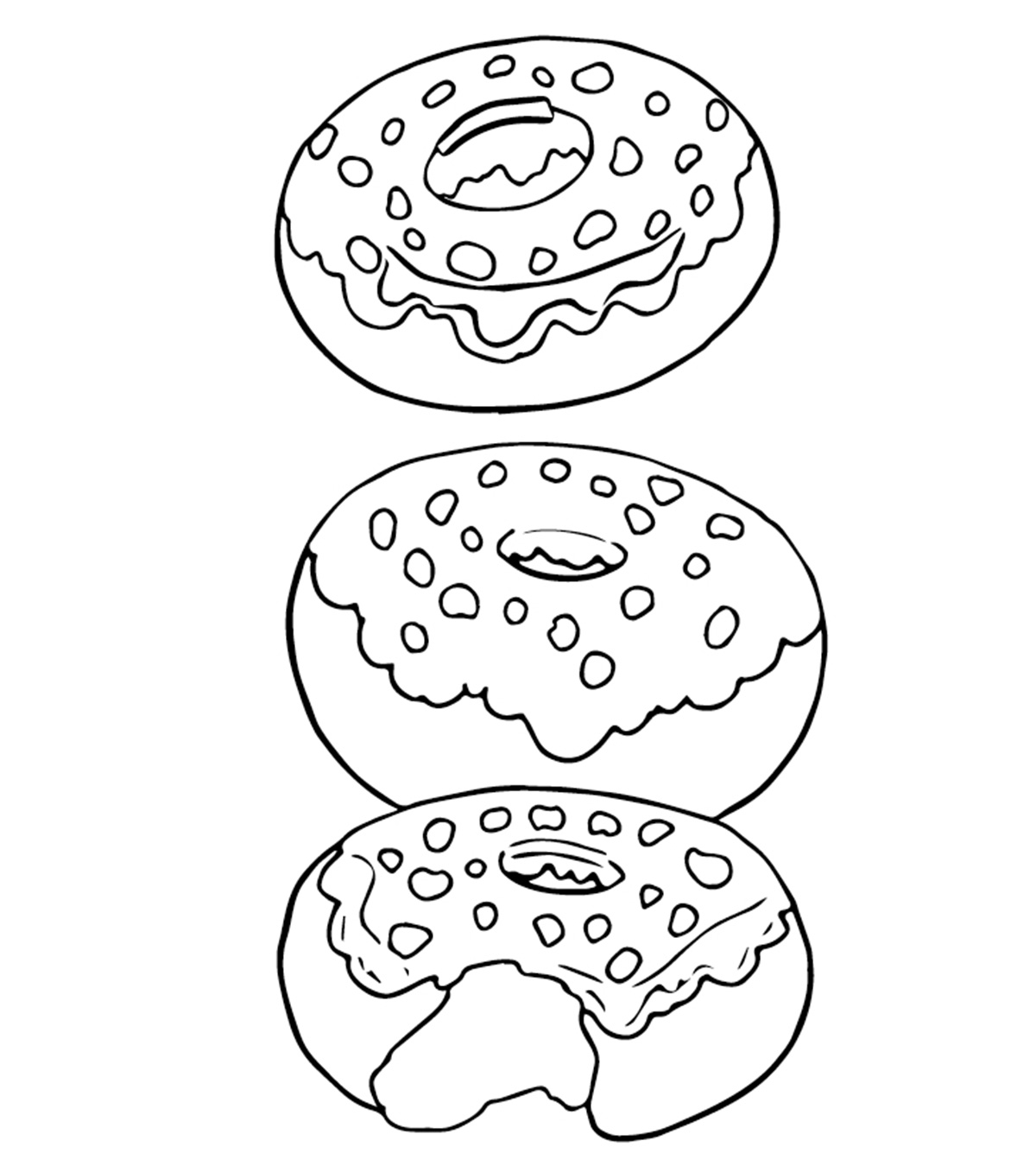 Donut 5 Cool Coloring Page