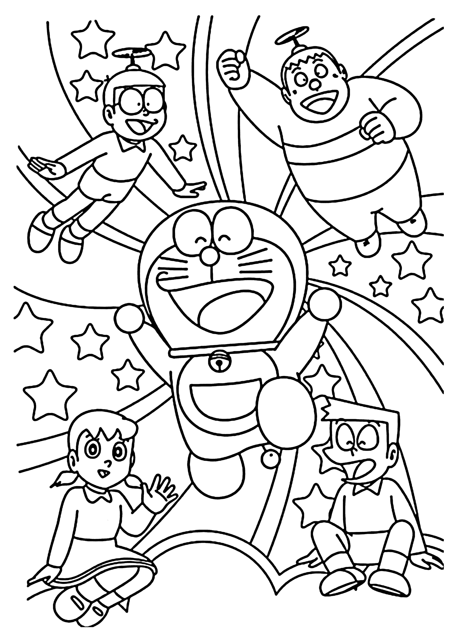 Doraemon 3 Cool Coloring Page