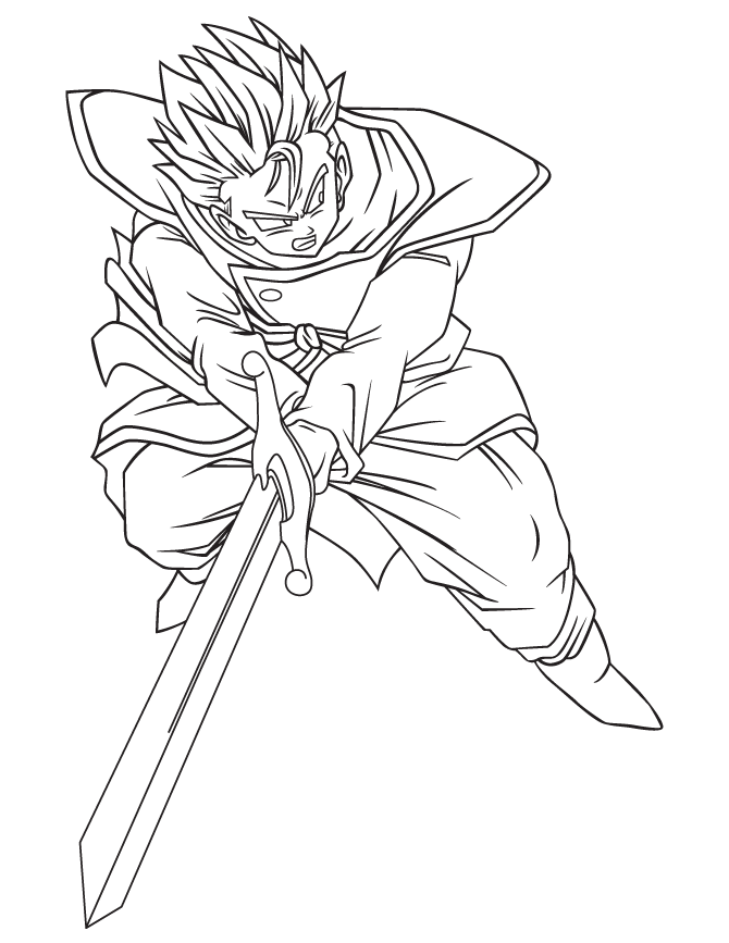 Cool Dragon Ball Z 15 Coloring Page