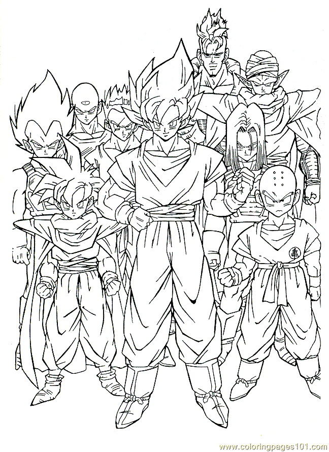 Dragon Ball Z 29 For Kids Coloring Page