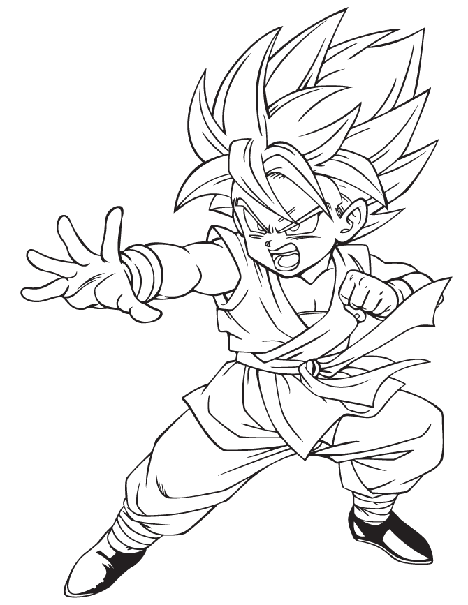 Dragon Ball Z 5 For Kids Coloring Page