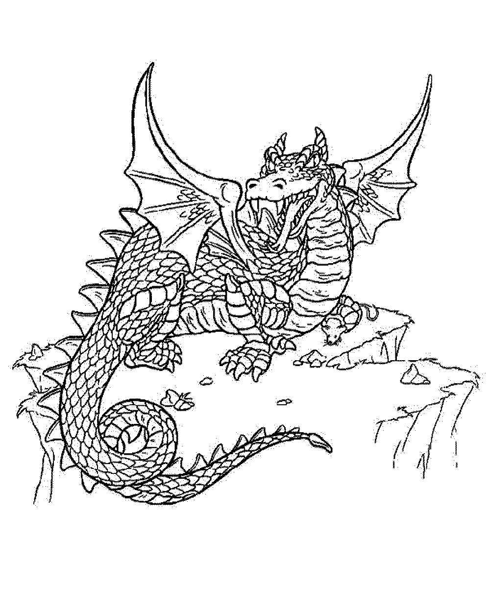 Dragon 11 For Kids Coloring Page
