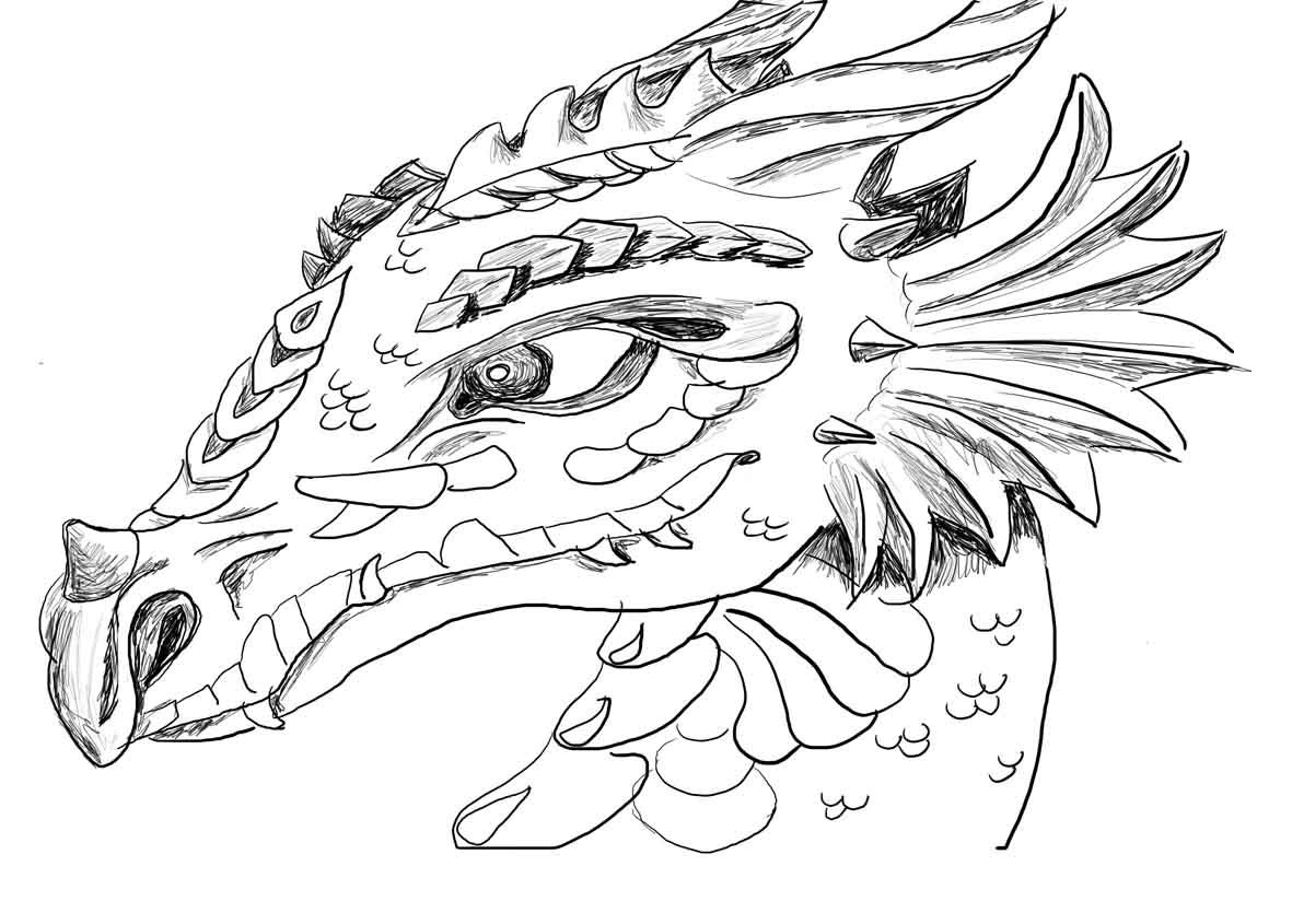 Dragon 3 For Kids Coloring Page