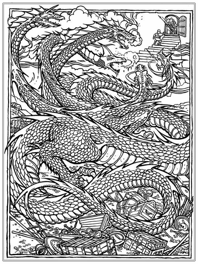 Cool Dragon 5 Coloring Page