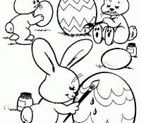Some Bunnies And Easter Egg For Kids