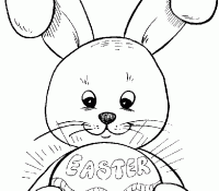 Rabbit Holds Easter Egg For Kids