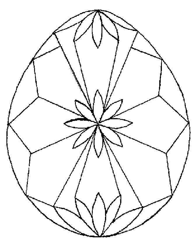 Cool Easter Egg And Simple Design Coloring Page