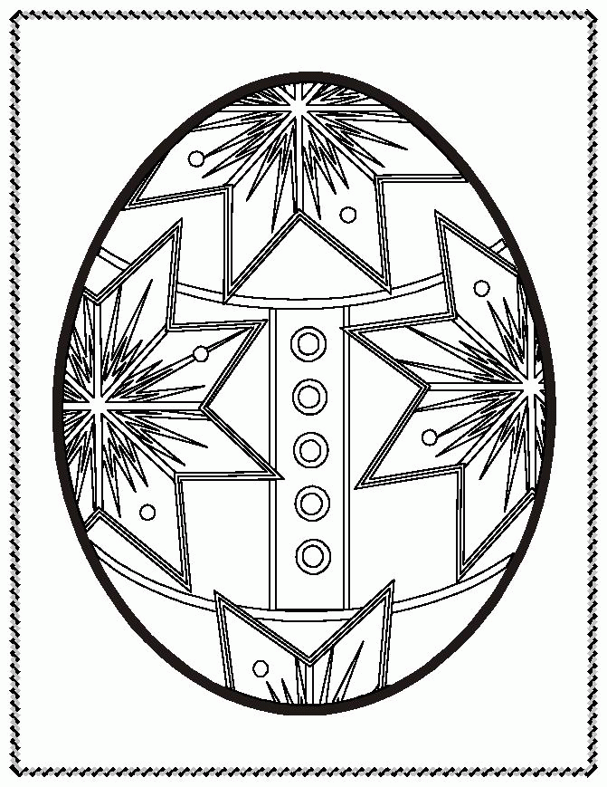 Black Easter Egg Cool Coloring Page