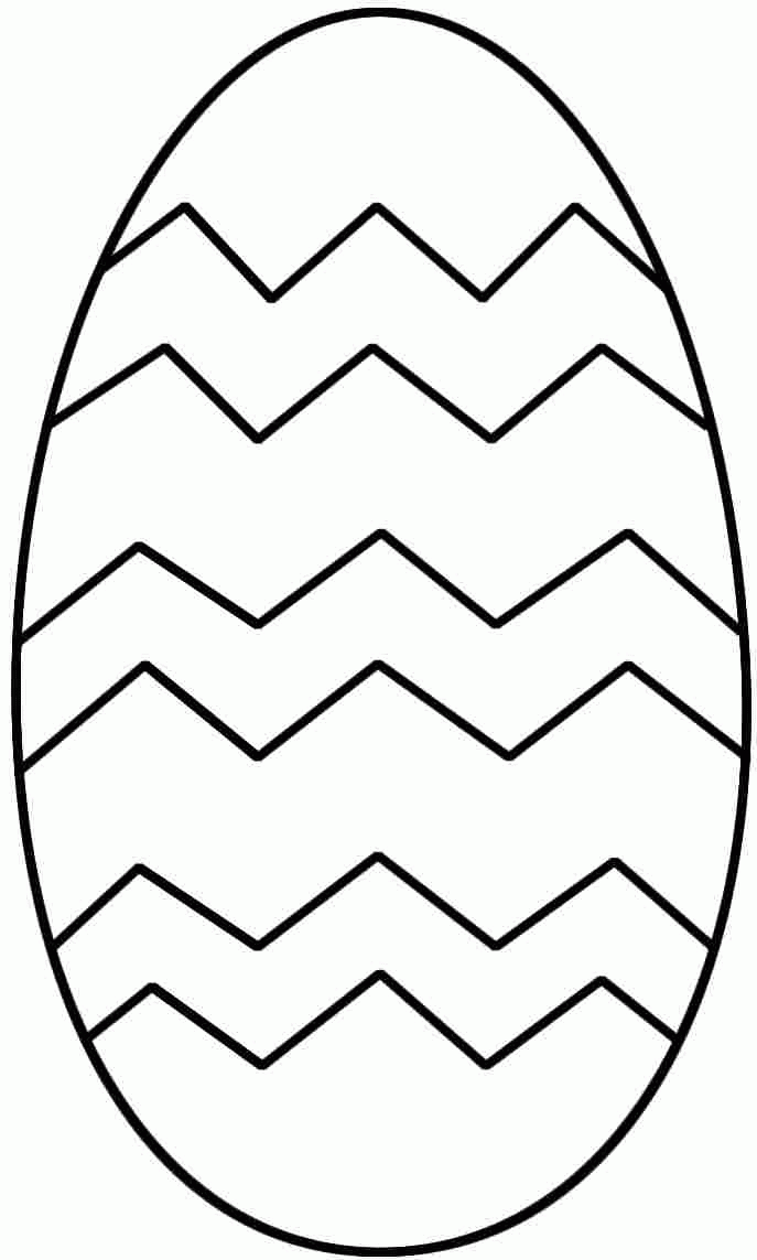 A Simple Easter Egg Cool Coloring Page