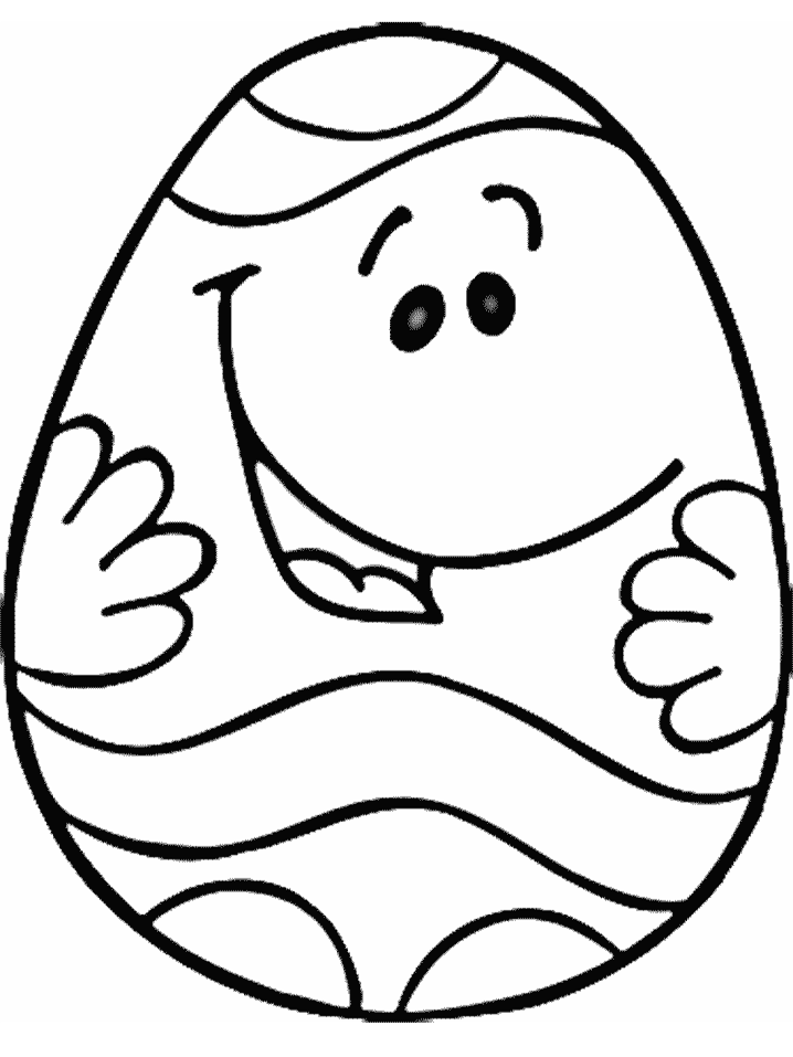 Very Cute Easter Egg Cool Coloring Page