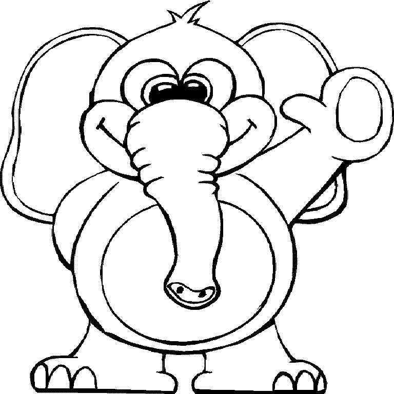 Elephant 26 For Kids Coloring Page