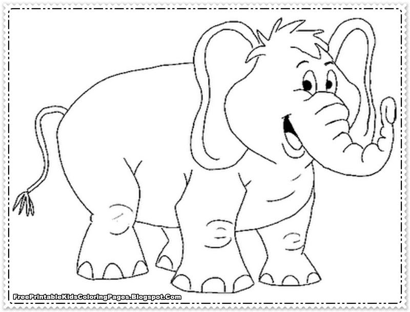 Cool Elephant 8 Coloring Page