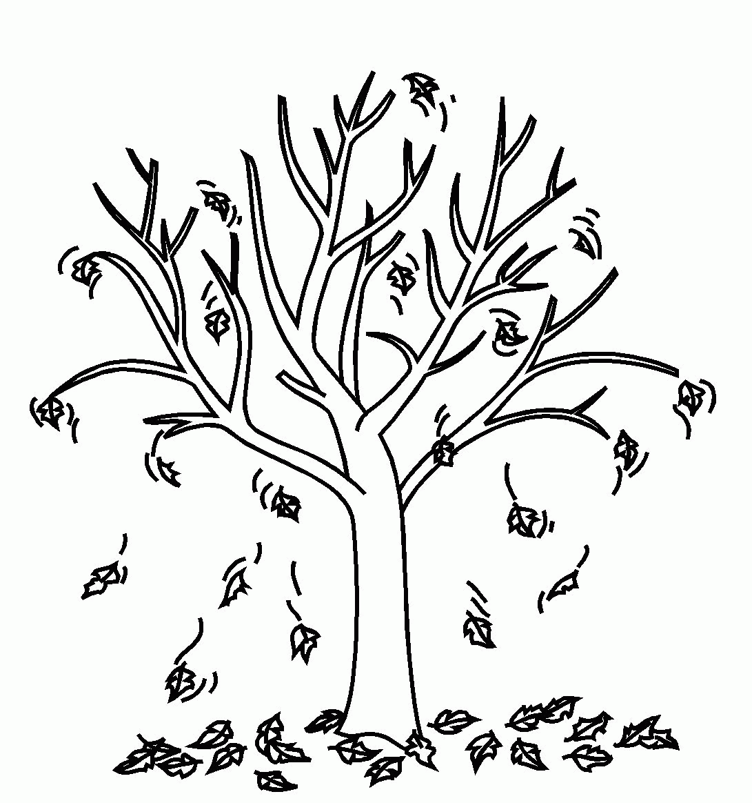 Fall Tree 29 For Kids Coloring Page
