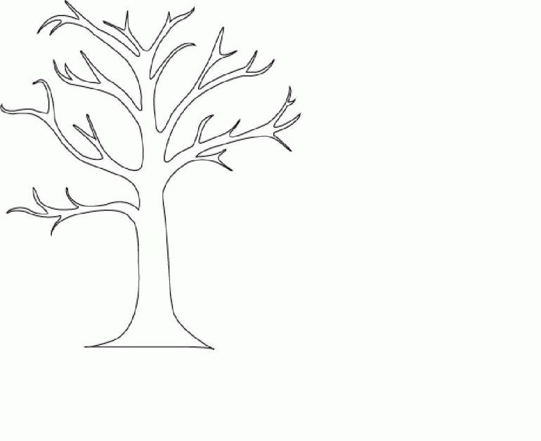 Fall Tree 4 Cool Coloring Page