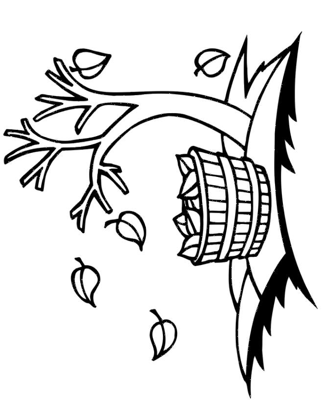 Fall Tree 9 For Kids Coloring Page