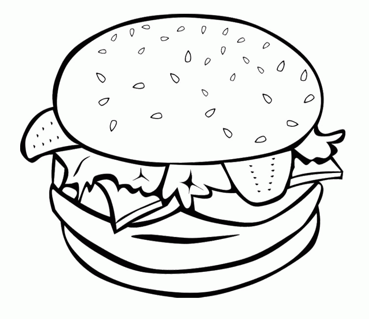 Cool Fast Food 1 Coloring Page