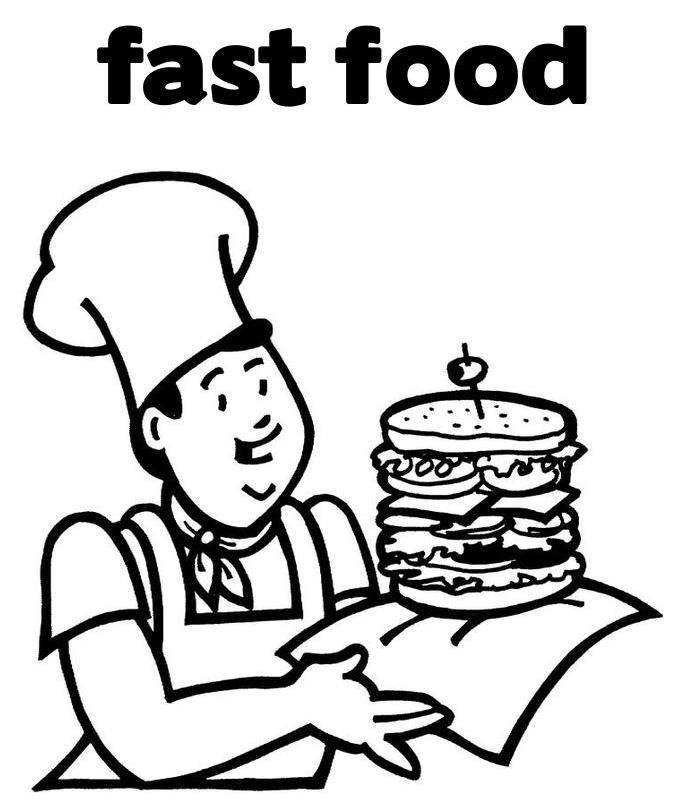 Fast Food 14 Cool Coloring Page