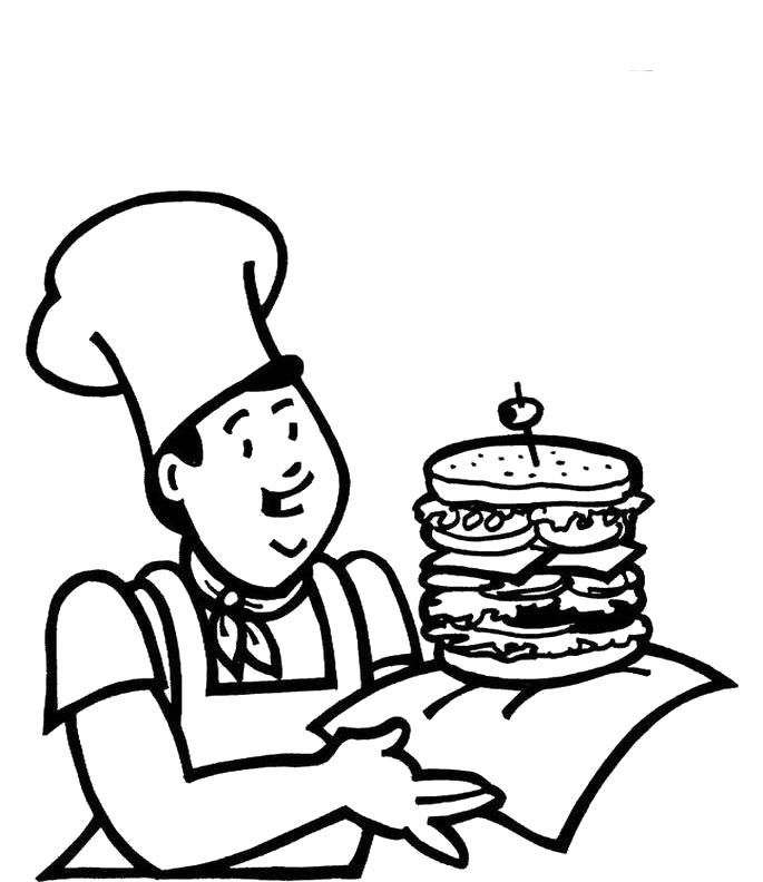 Fast Food 19 For Kids Coloring Page