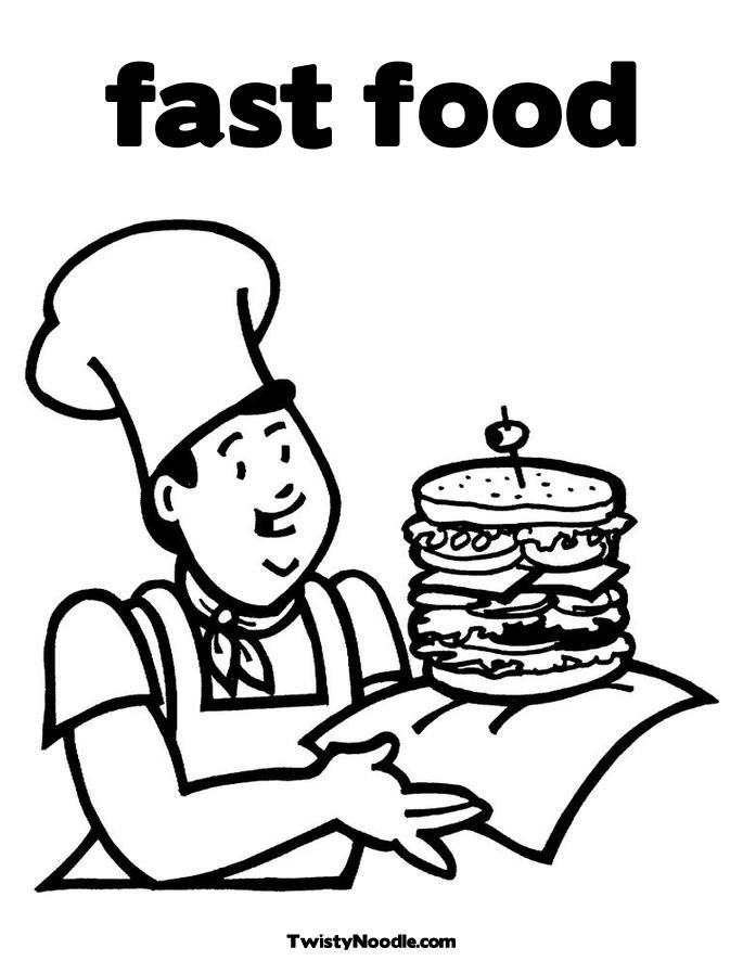 Fast Food 34 Cool Coloring Page