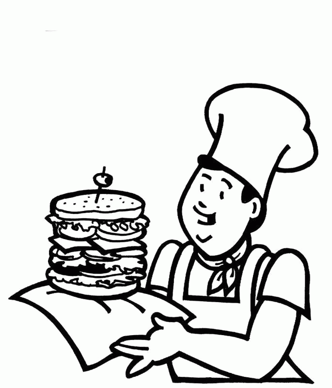 Cool Fast Food 5 Coloring Page
