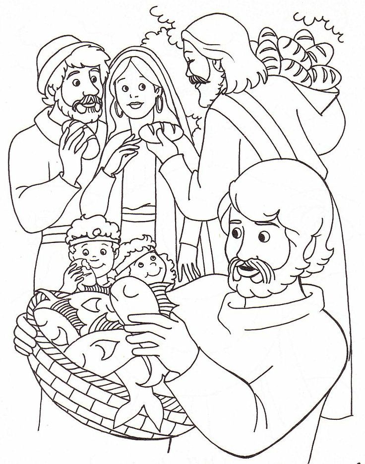 Feeding 5000 1 For Kids Coloring Page