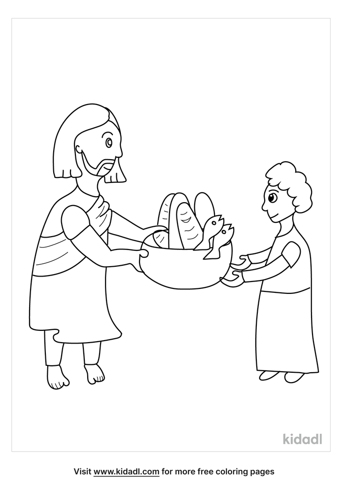 Feeding 5000 18 Cool Coloring Page