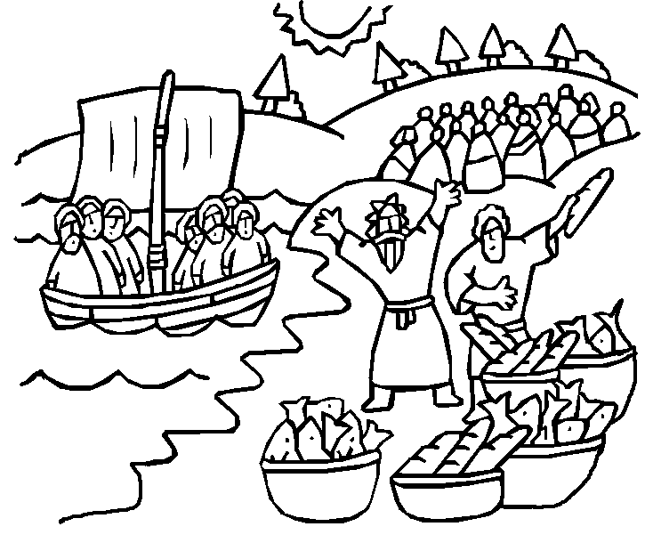 Feeding 5000 24 For Kids Coloring Page