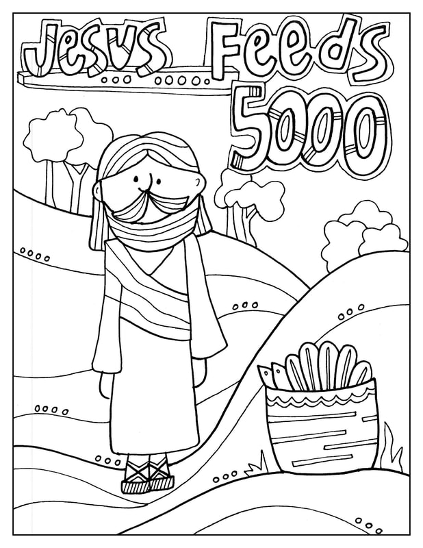 Feeding 5000 25 Cool Coloring Page