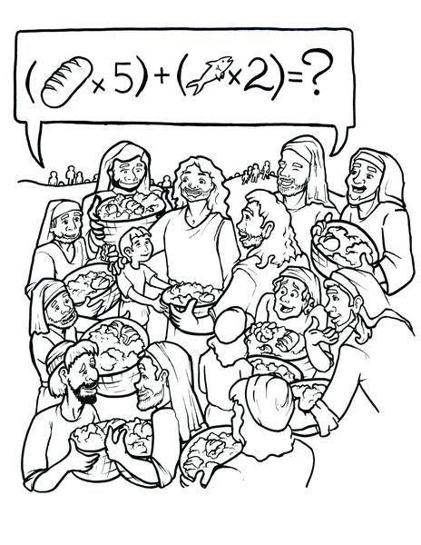 Feeding 5000 28 For Kids Coloring Page