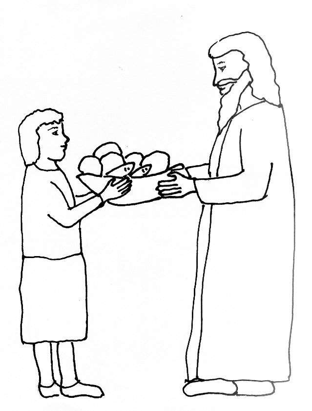 Feeding 5000 32 For Kids Coloring Page
