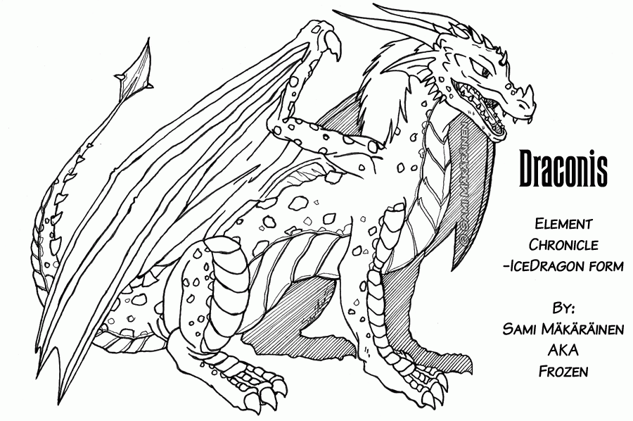 Fire Dragon 12 Cool Coloring Page
