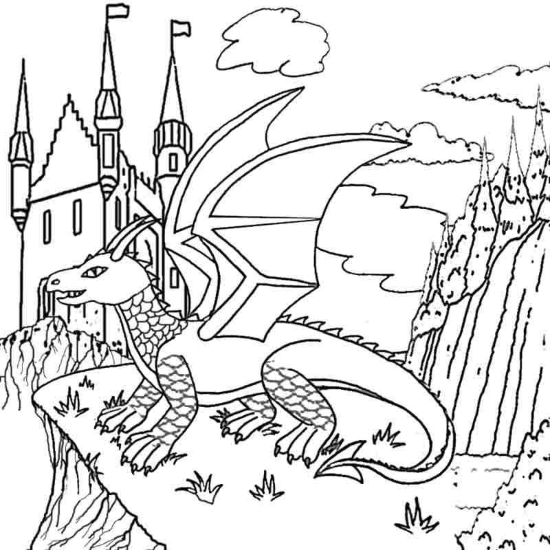 Fire Dragon 18 Cool Coloring Page