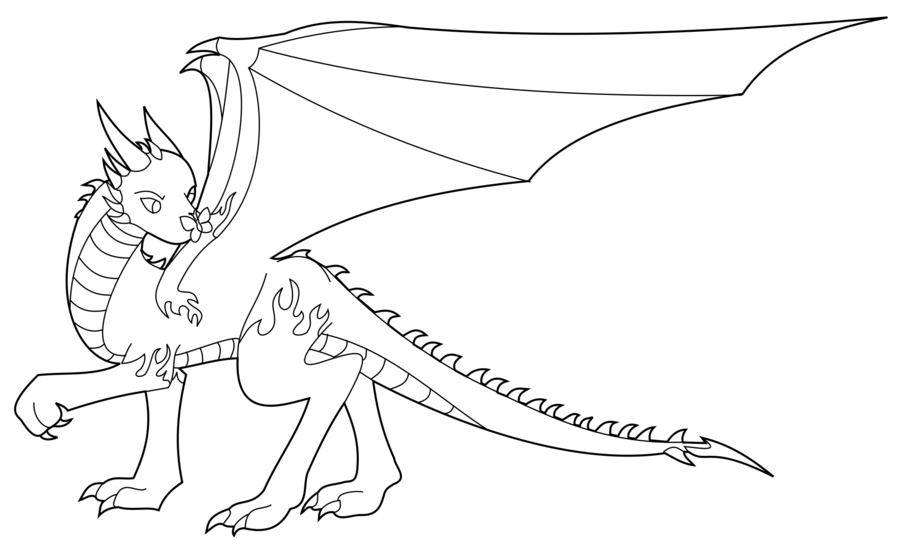 Cool Fire Dragon 21 Coloring Page