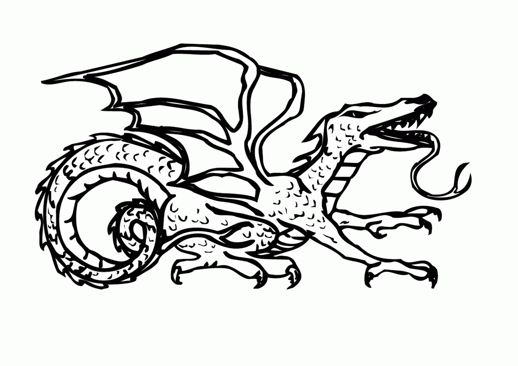 Fire Dragon 23 For Kids Coloring Page