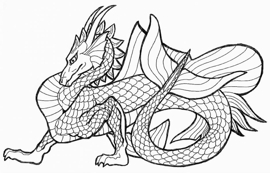 Cool Fire Dragon 29 Coloring Page