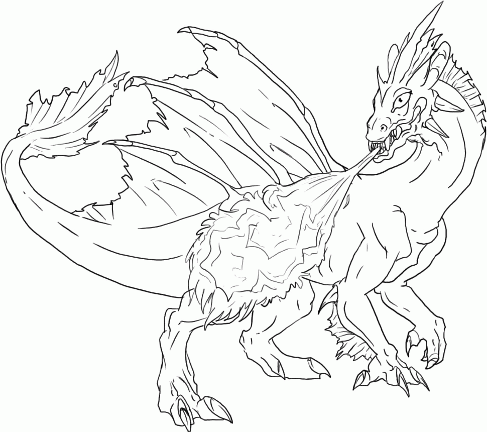 Fire Dragon 31 For Kids Coloring Page