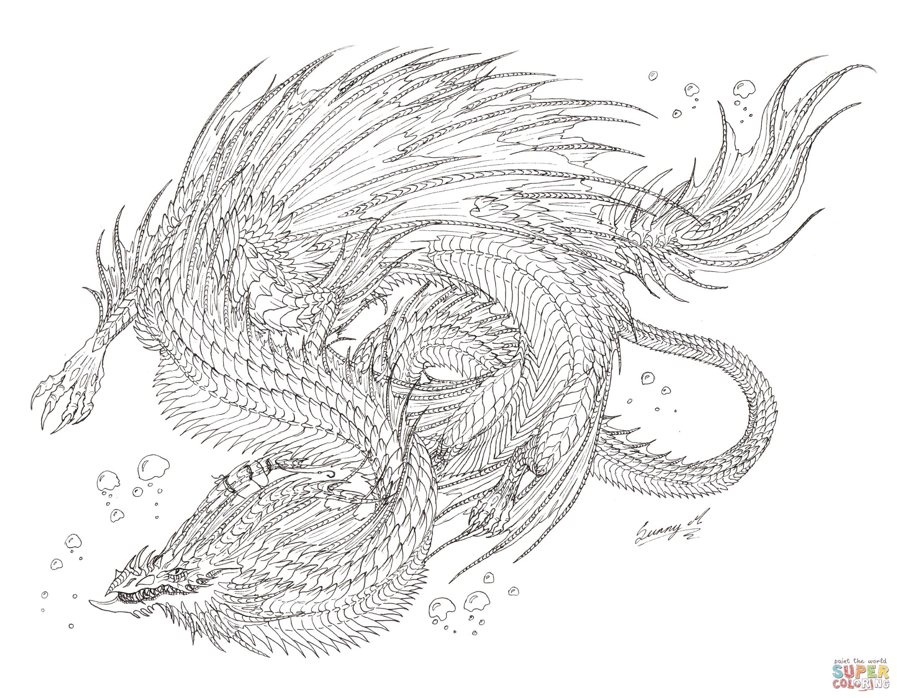 Fire Dragon 32 Cool Coloring Page