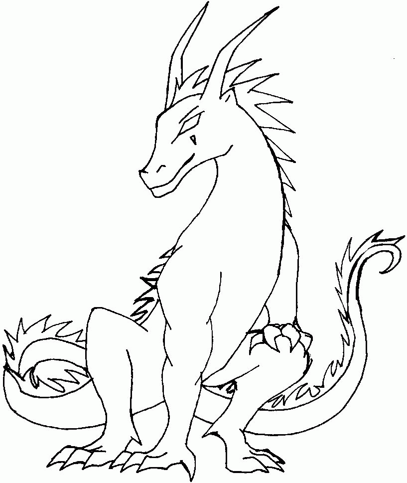 Fire Dragon 4 Cool Coloring Page